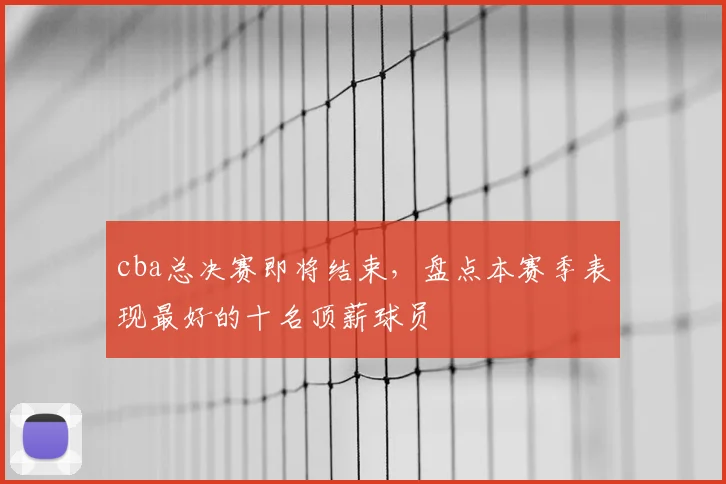 cba总决赛即将结束,盘点本赛季表现最好的十名顶薪球员